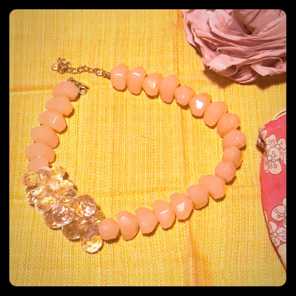 ✨GORG! Pale pink statement necklace: Anthropologie